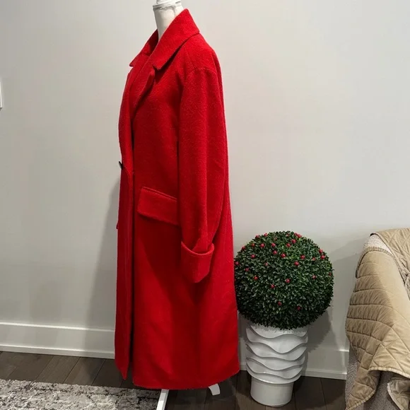 NWT NVLT Retro Coat Jacket Red Sz XL